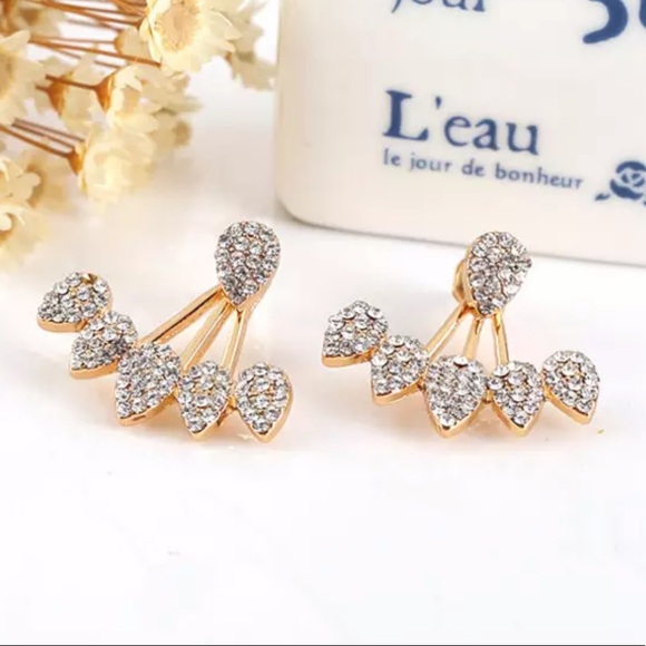 3/$30 NEW! Diamond Hanging Earrings Studs Cute Fashion - Picture 3 of 7